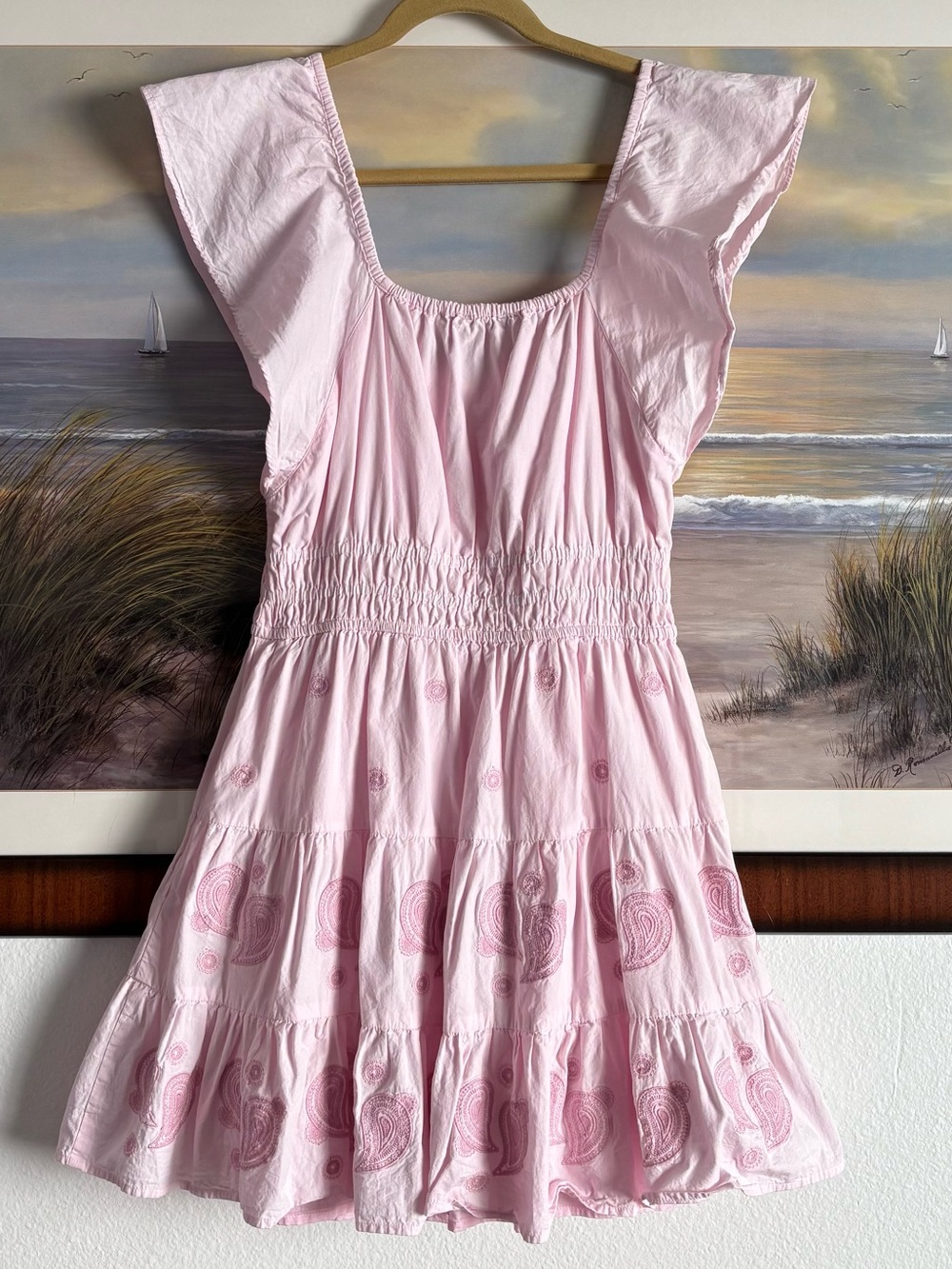 Roller Rabbit Pink Paisley Embroidered Pipette Mini Dress - Picture 4 of 13